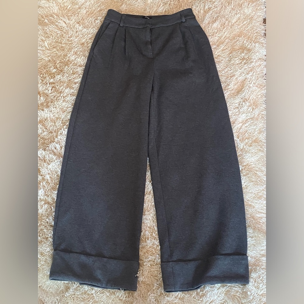 Express| High waisted Luxe lounge cuffed Wide leg Pants